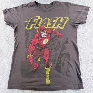 DC Comics The Flash Graphic T-Shirt Superhero Comic Book Mens Small Gray